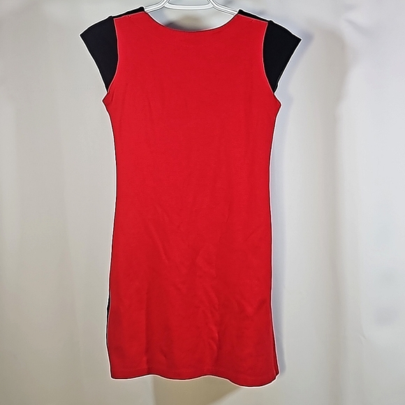 Red & Black Contrast Curve Mod Mini-dress | Sz XS | NWOT - Picture 2 of 7